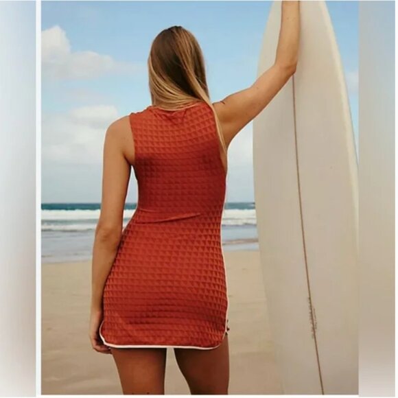 Free People NWT Acacia Alma Surf Dress Romper Umber size L - Picture 2 of 9